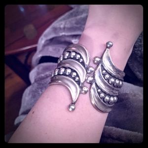 Vintage Sterling Clamper Cuff Bracelet